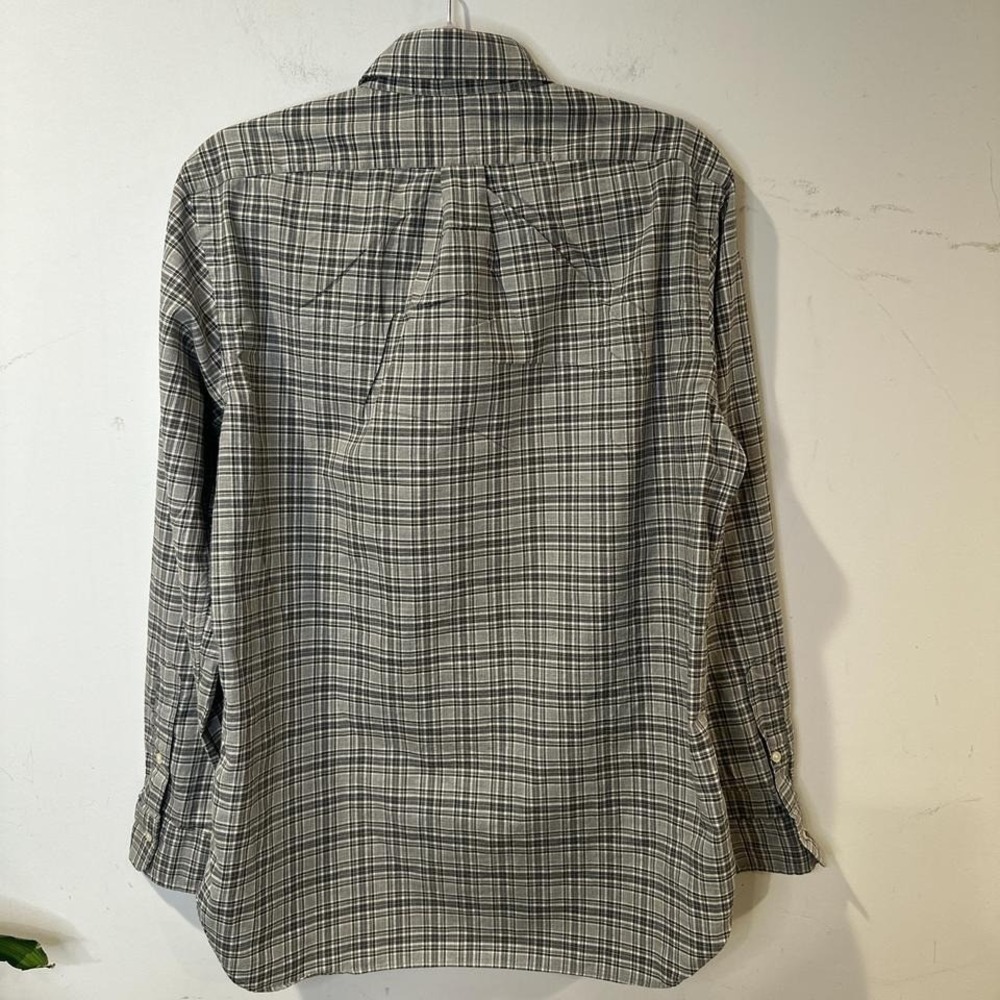 Ralph Lauren grey plaid button down shirt mens MEDIUM - Picture 4 of 8